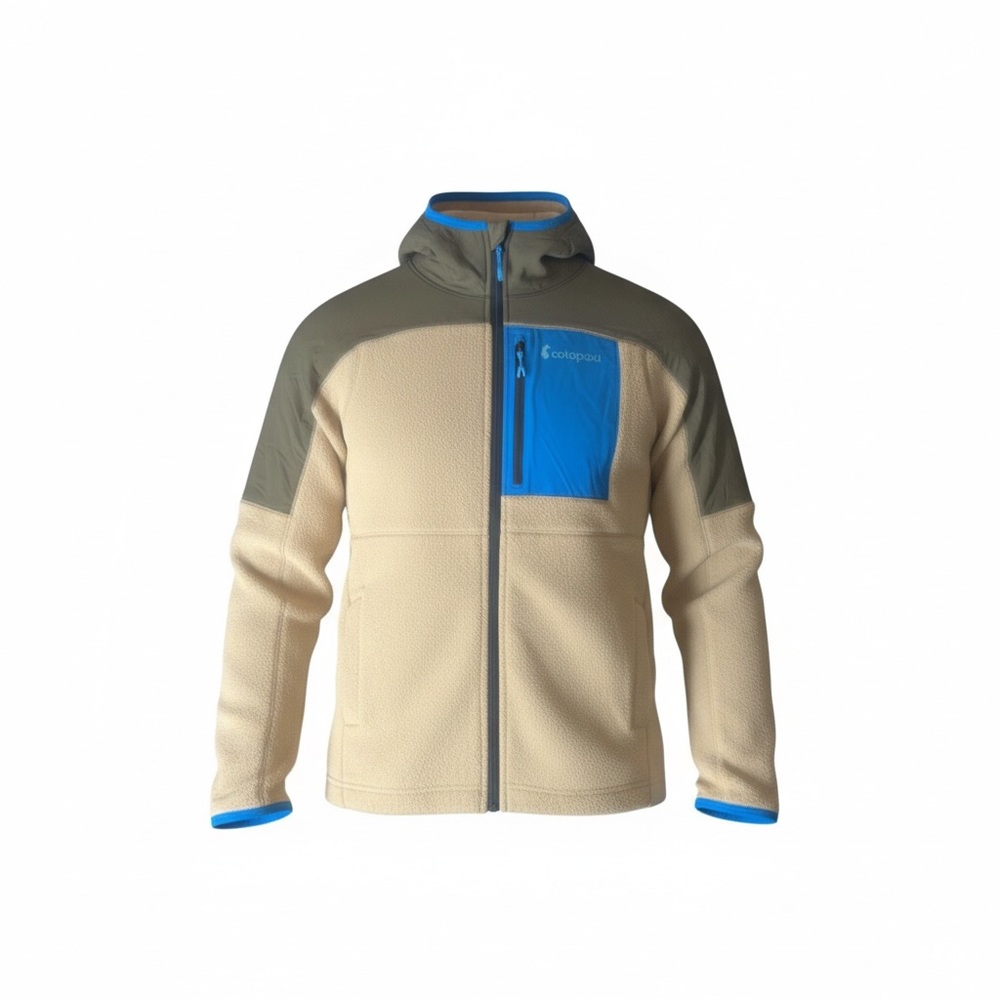 Cotopaxi Abrazo Hooded Full Zip Fleece Jacket Men’s Small Oak/Birch